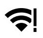 Picto WiFi point d'exclamation