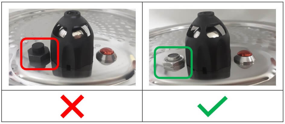 La tige de verrouillage du Cookeo ne doit pas être monté à l'envers